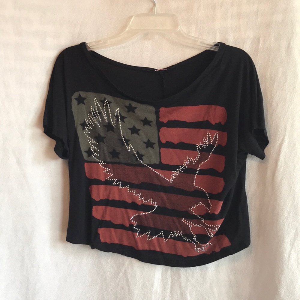 Black Crop Top sequined